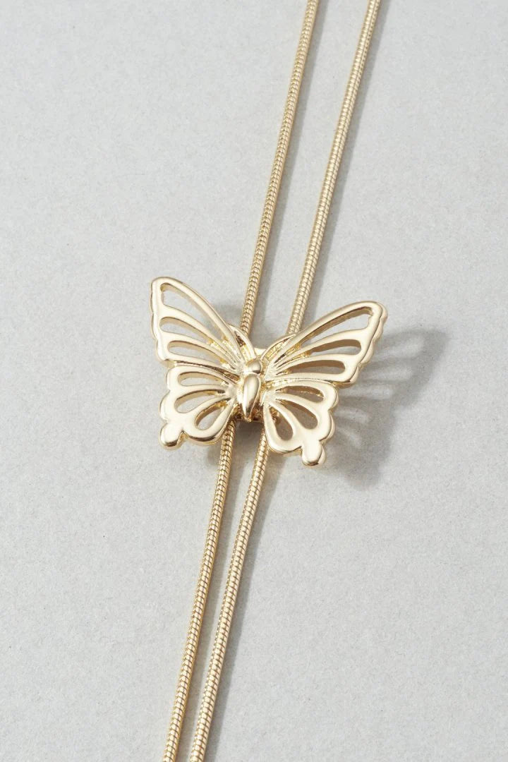 GOLDY butterfly motif necklace