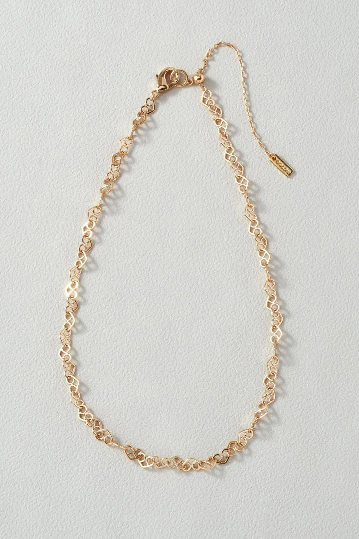 GOLDY heart line choker