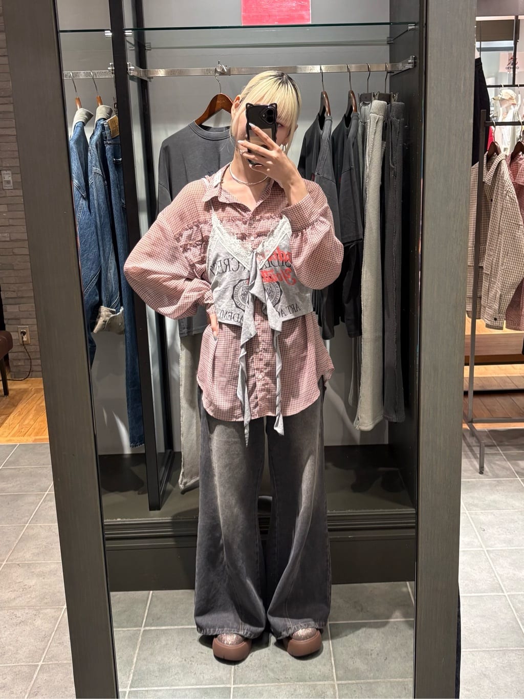 CIAOPANIC Drop frill cut logo bustier