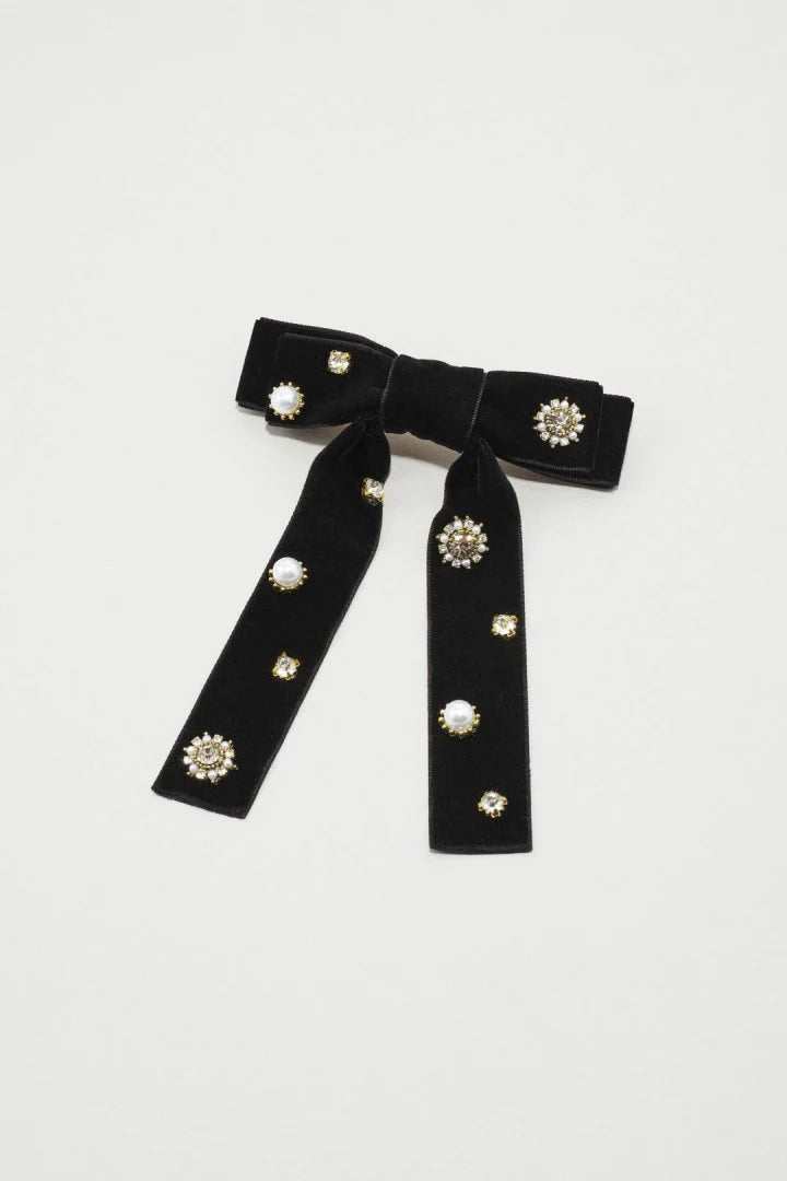 GOLDY Decorative Velour Ribbon Barrette