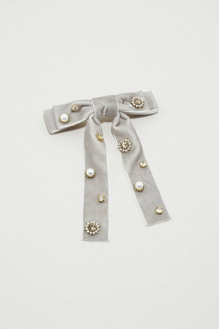 GOLDY Decorative Velour Ribbon Barrette