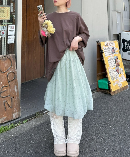 ふんわりシアードットバルーンスカート