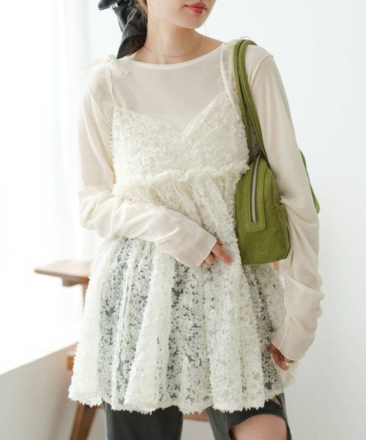 Kastane 2way 花花薄紗吊帶背心