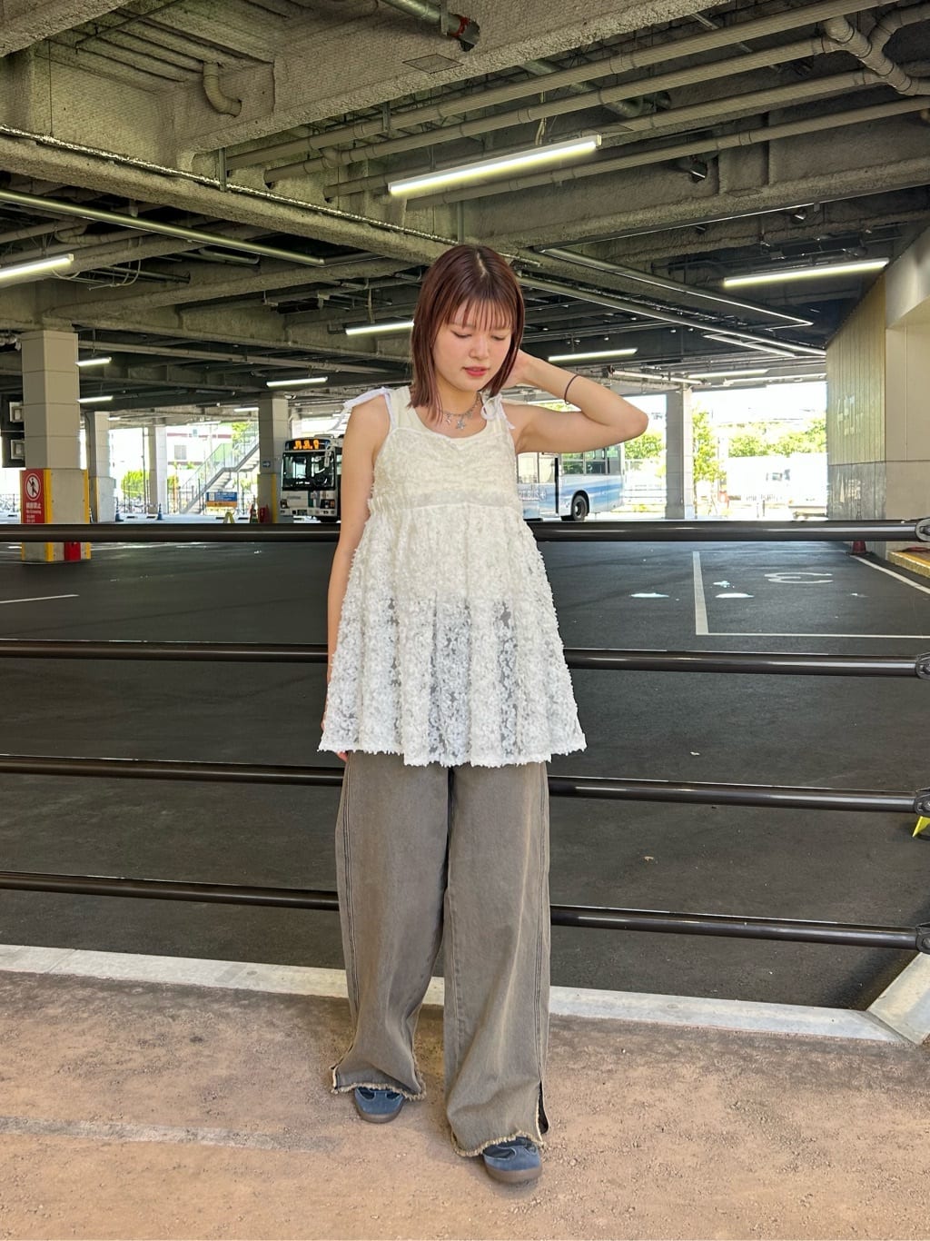 Kastane 2way 花花薄紗吊帶背心