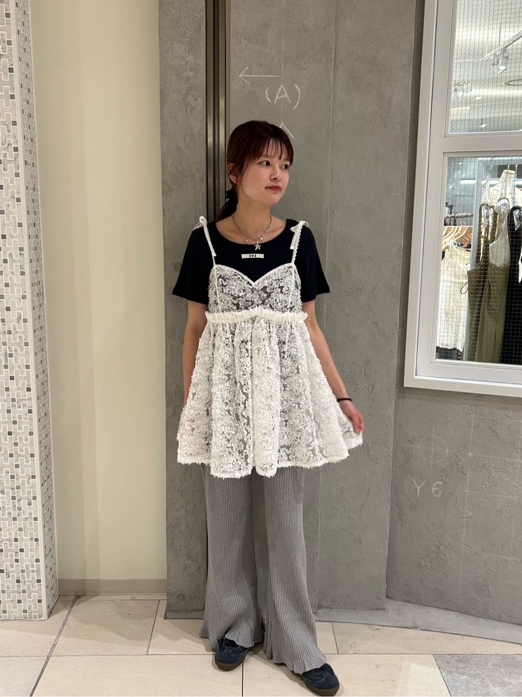 Kastane 2way 花花薄紗吊帶背心