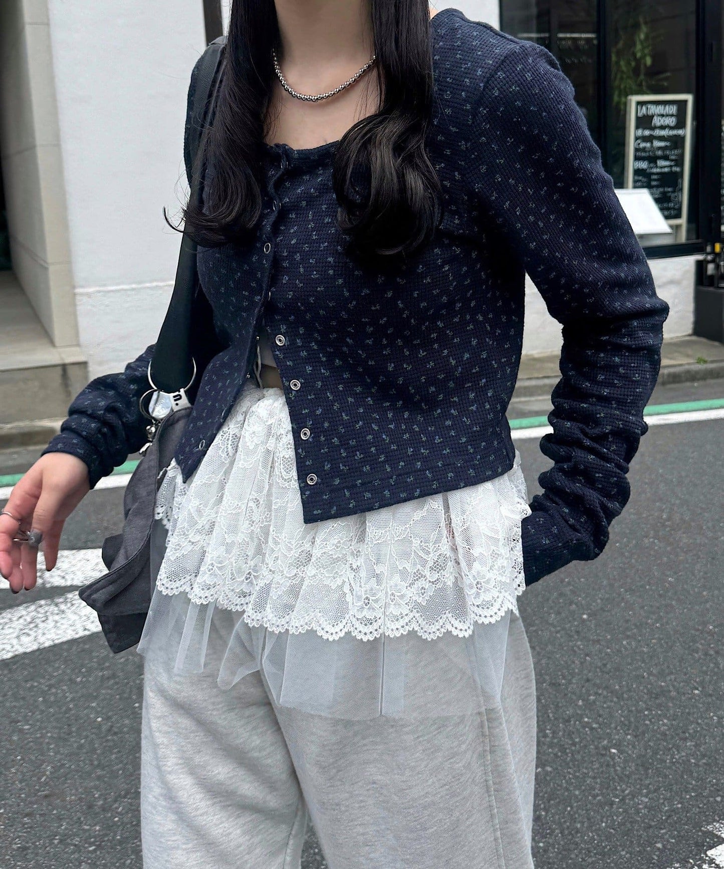 Kastane tulle wrap mini skirt