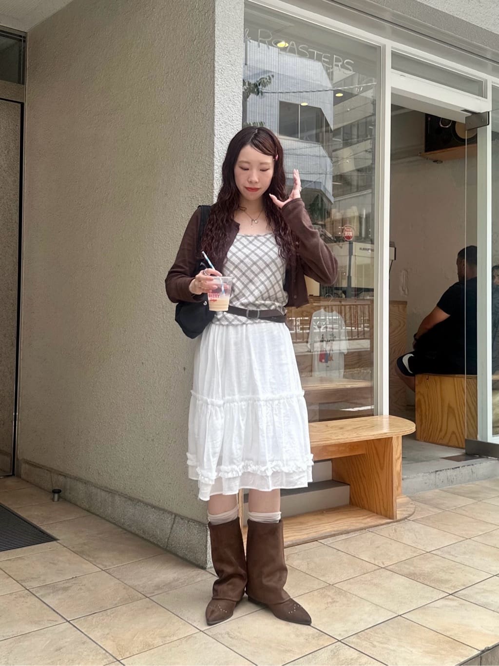 Kastane 荷葉邊中長裙