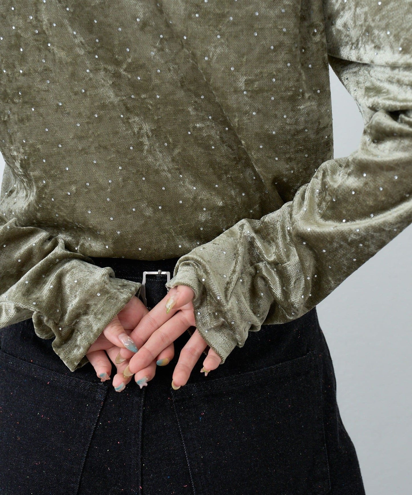 Kastane 鉚釘天鵝絨TOP