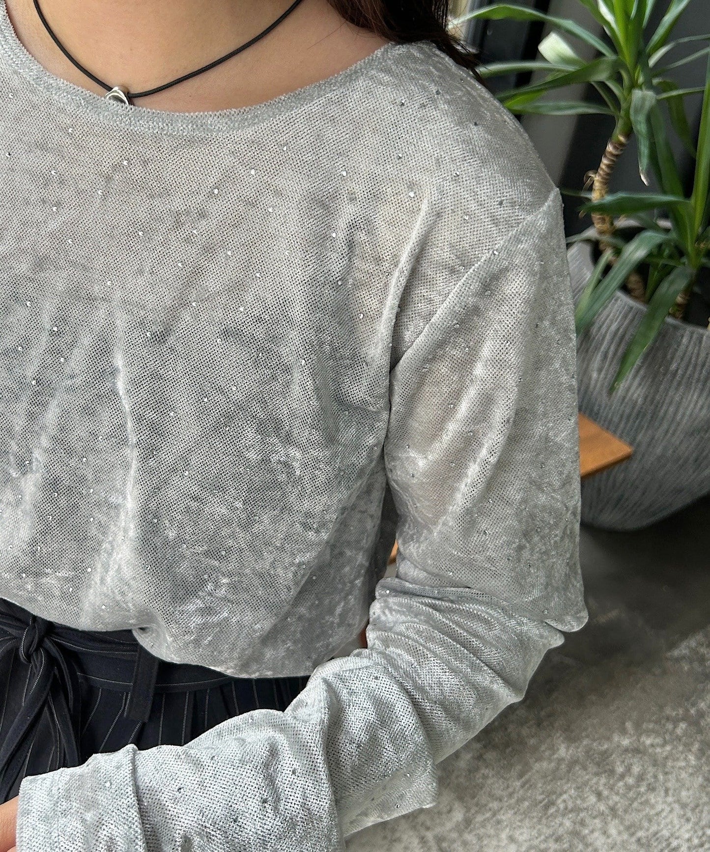 Kastane 鉚釘天鵝絨TOP