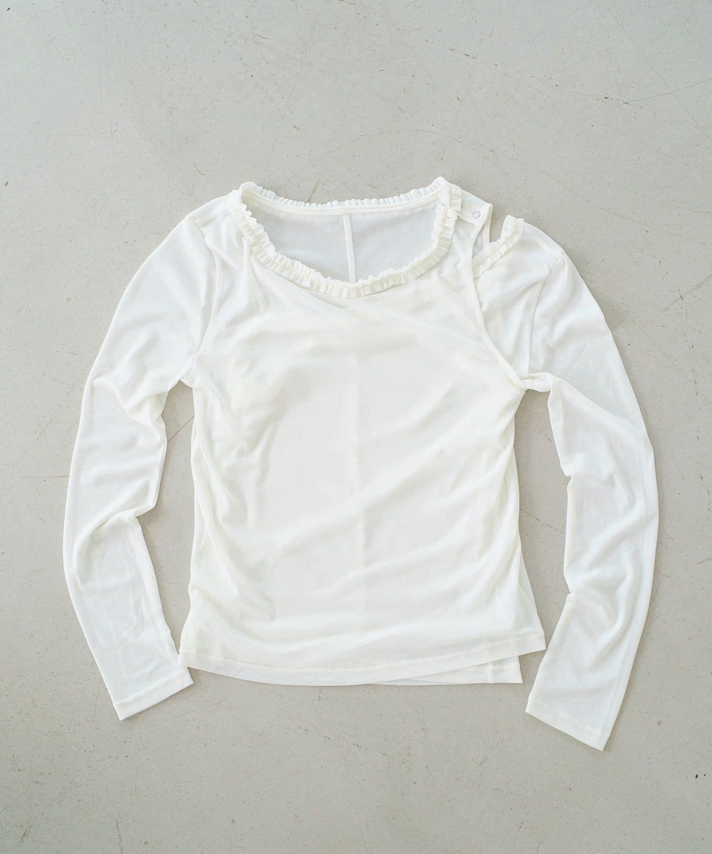 Kastane 不對稱分層透視長Tee