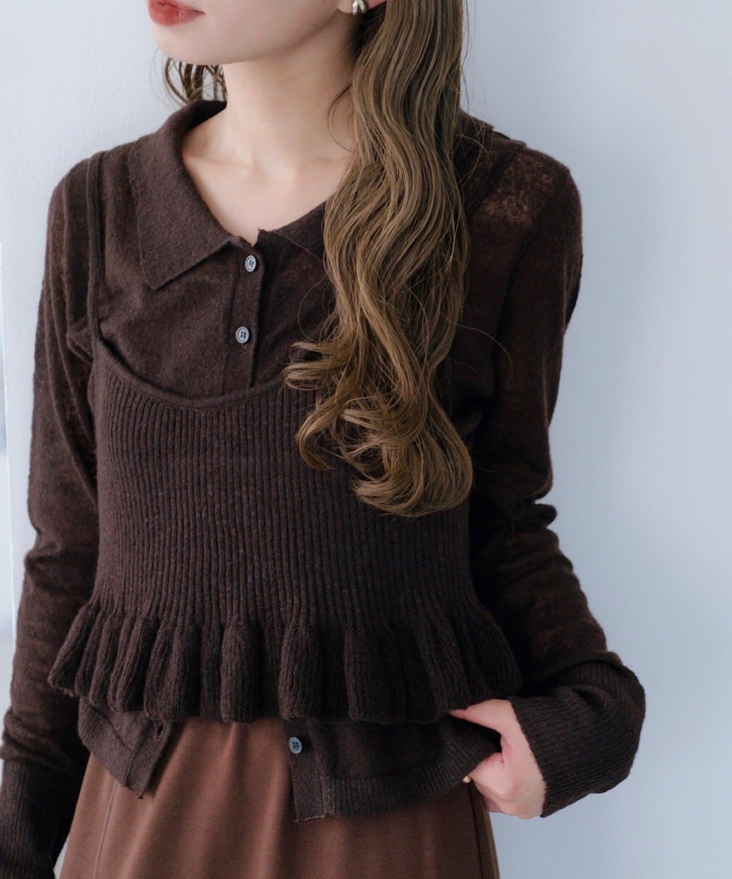 Kastane mohair 針織bustier SET