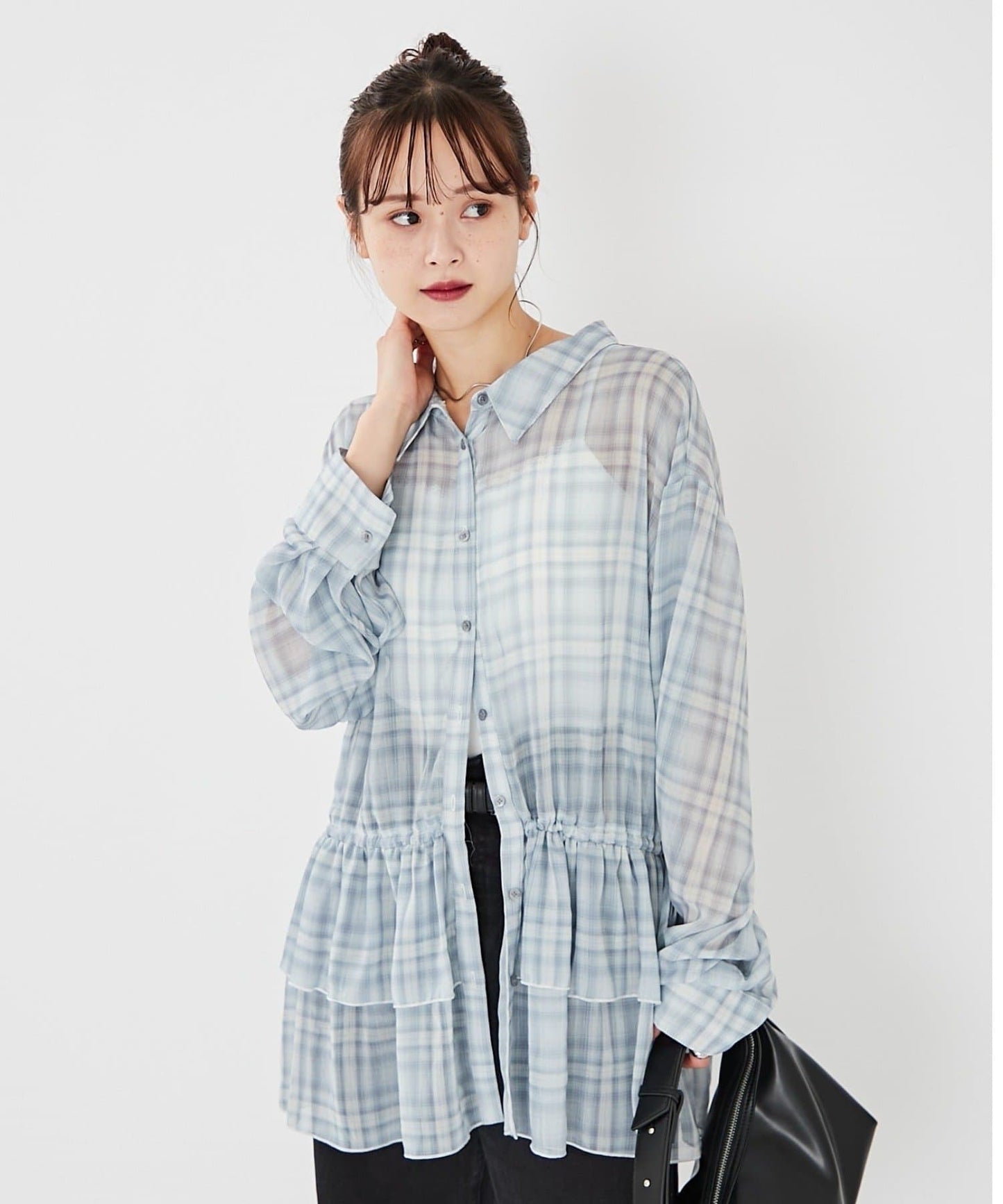 mystic 透視格紋 Shirt