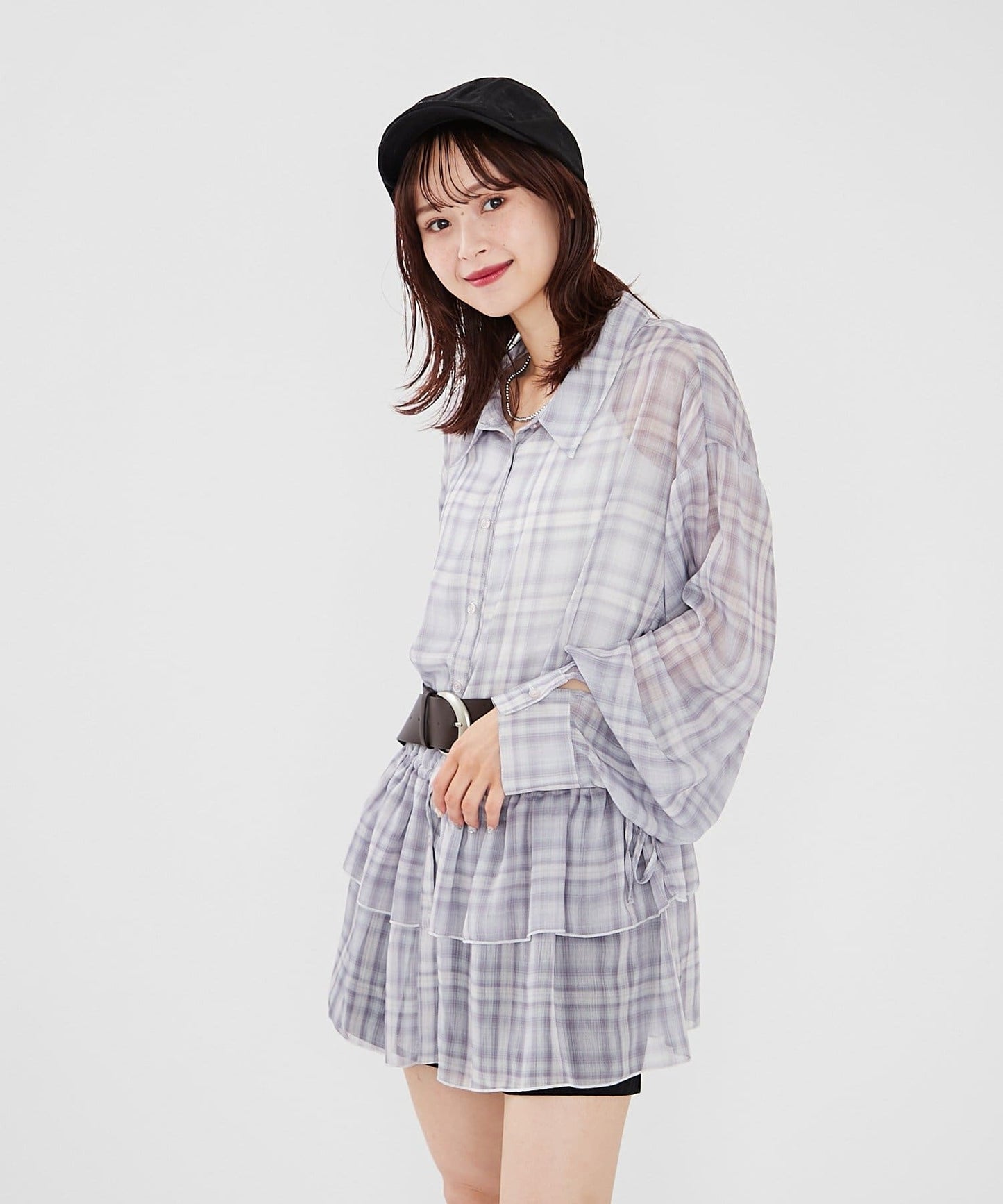 mystic 透視格紋 Shirt