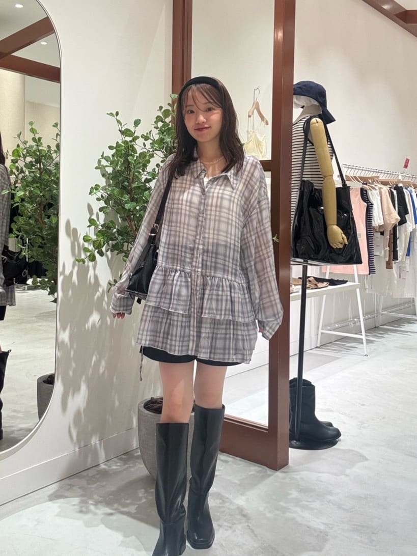 mystic 透視格紋 Shirt