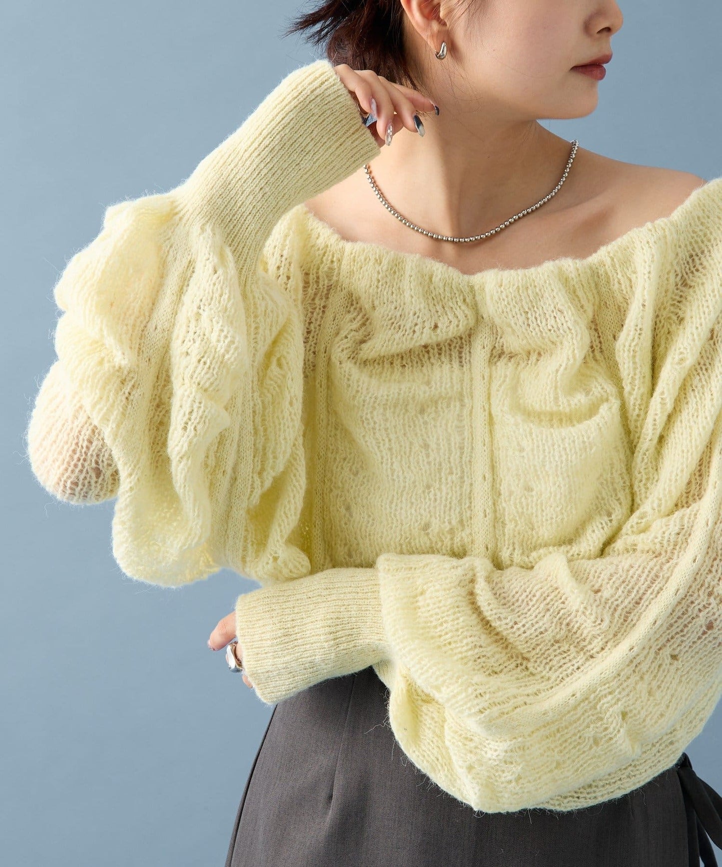 mystic Wave sheer whip knit