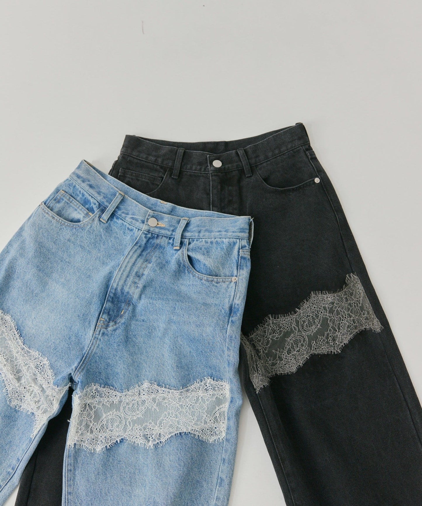 mystic Lace switching denim
