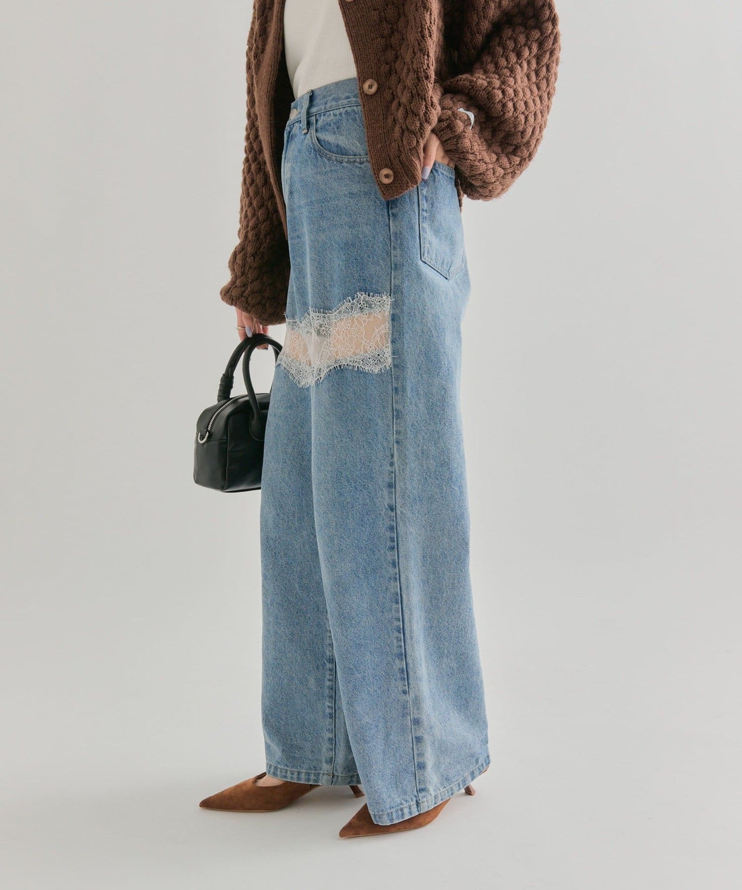 mystic Lace switching denim