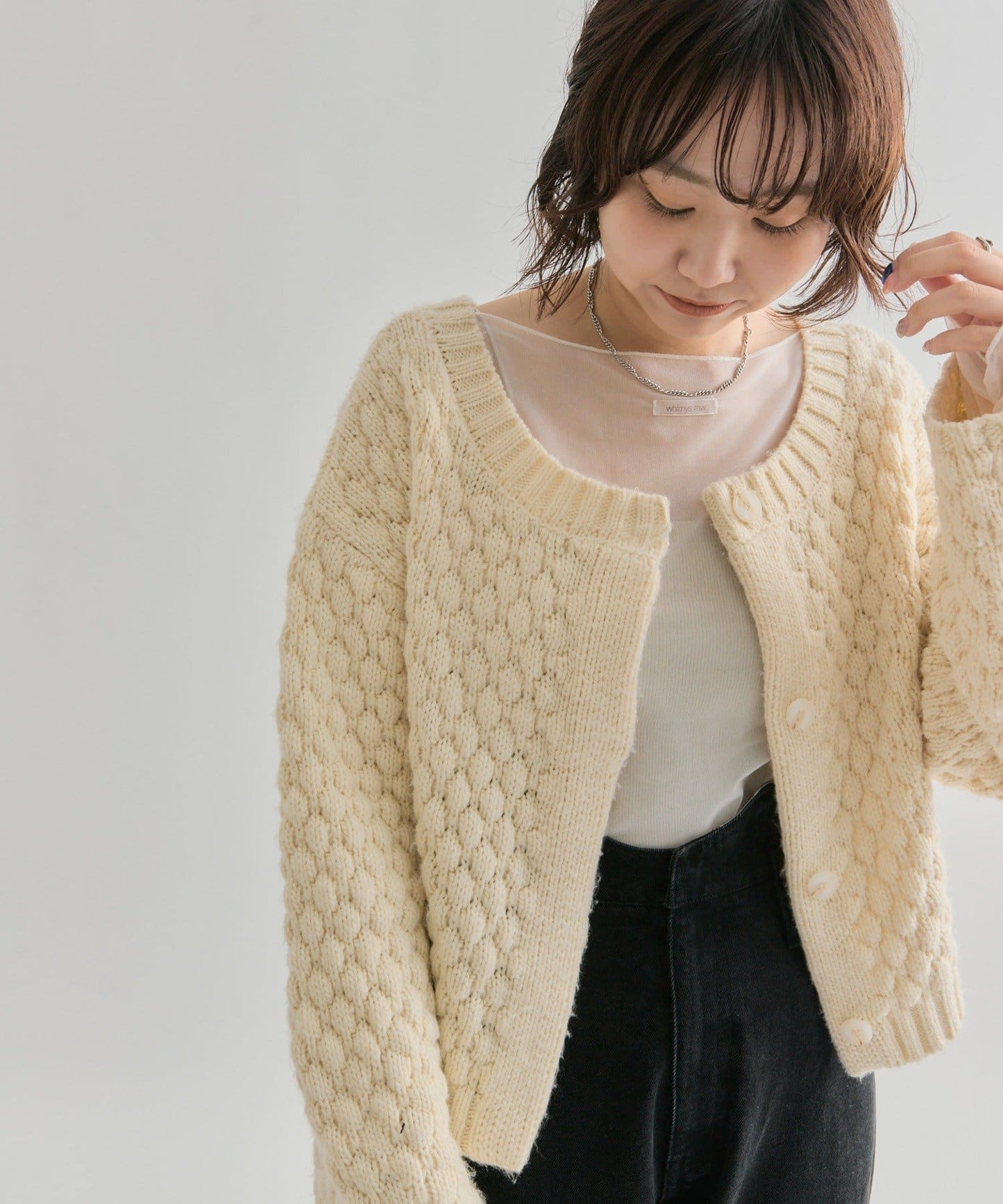 mystic Pokopoko knit cardigan