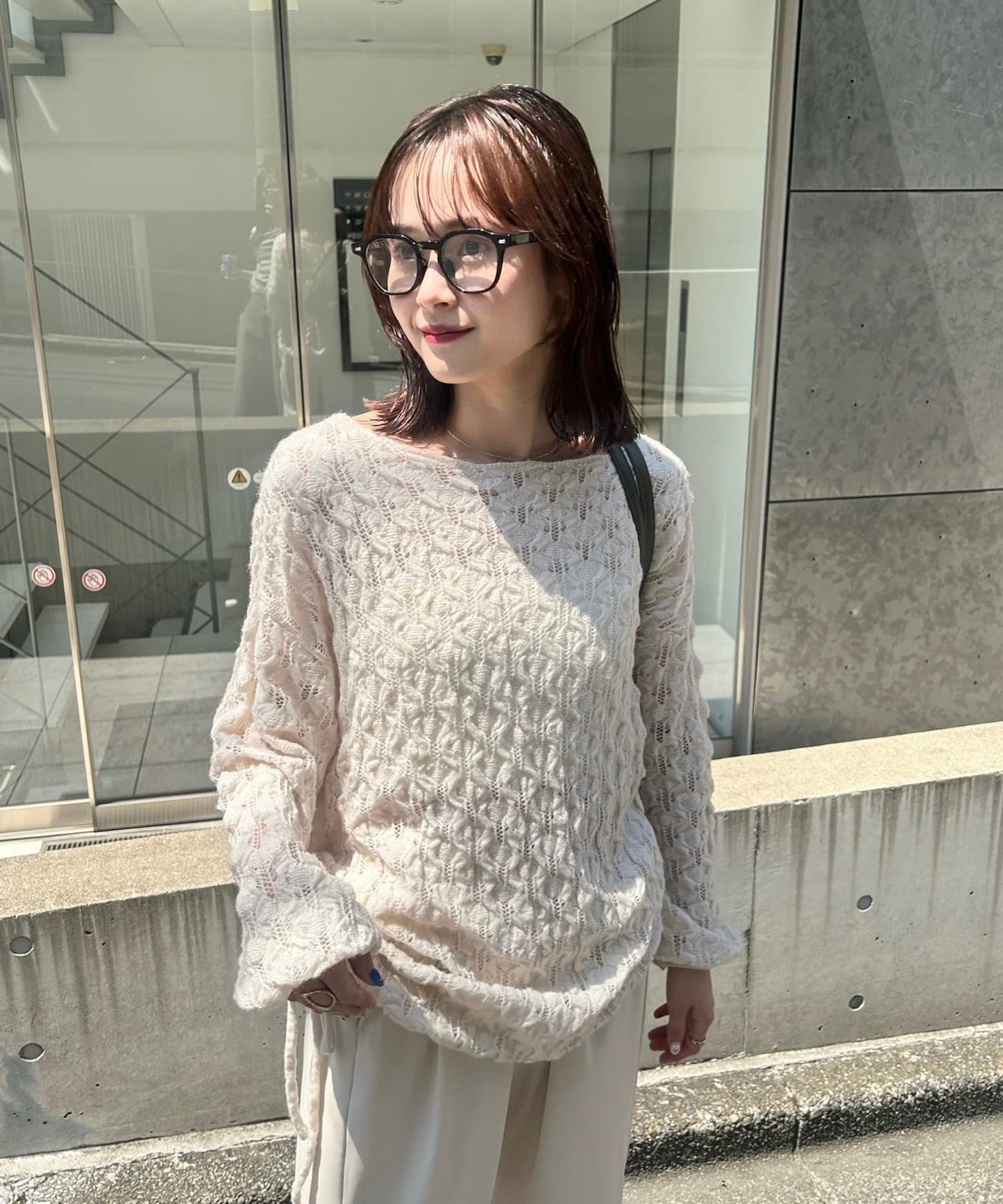 mystic 薄抽繩針織