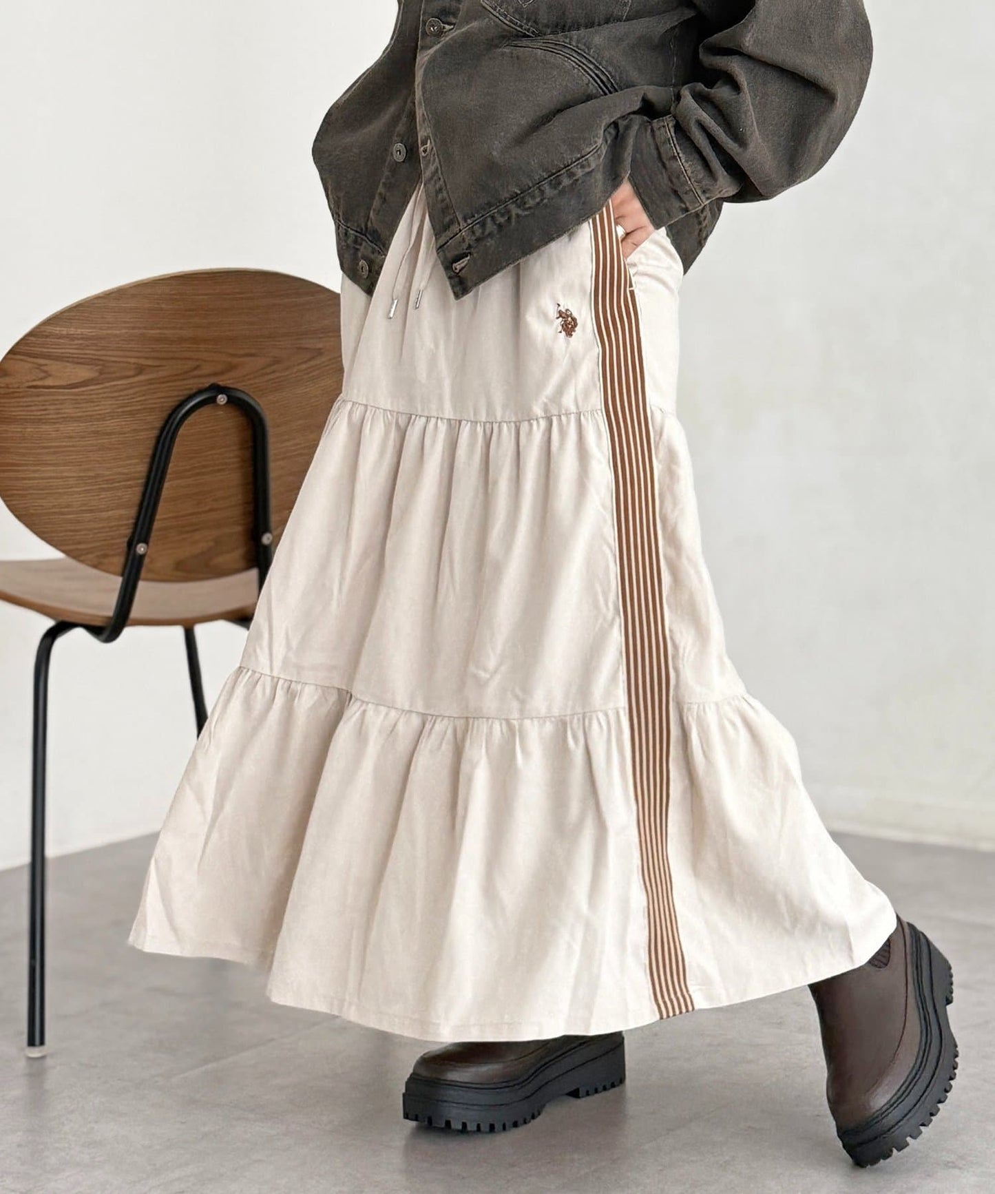CPCM x U.S. POLO ASSN. Tiered skirt