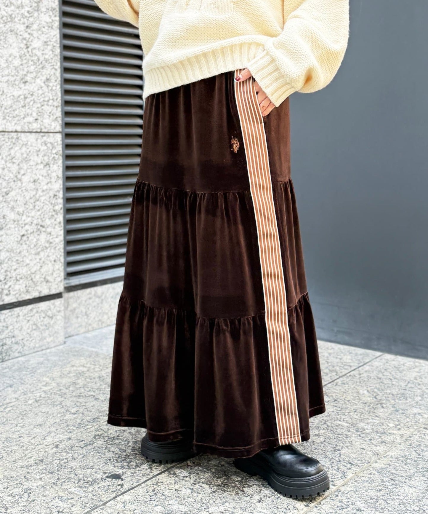 CPCM x U.S. POLO ASSN. Tiered skirt