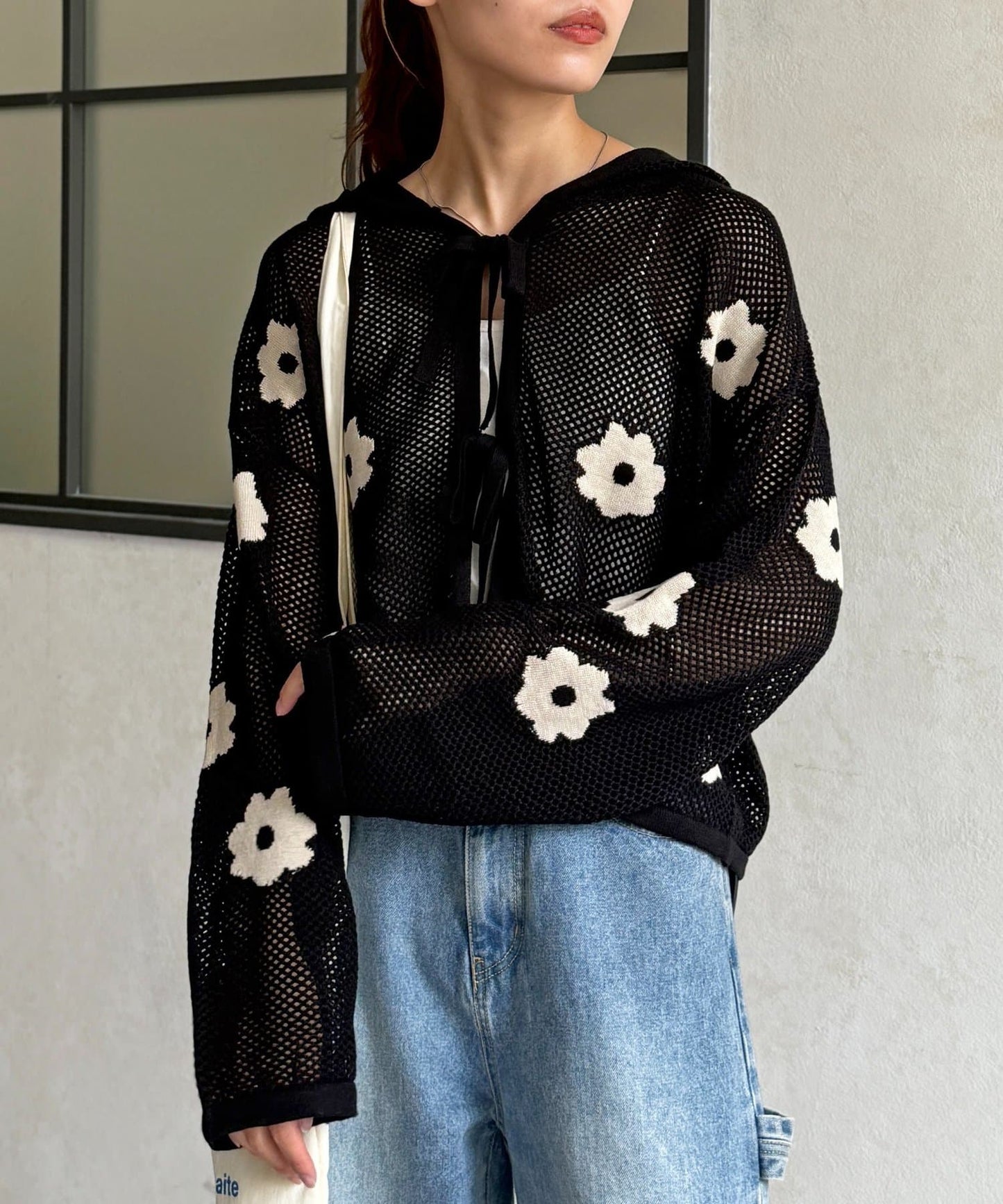 CPCM 2way 花花洞洞Ribbon Top