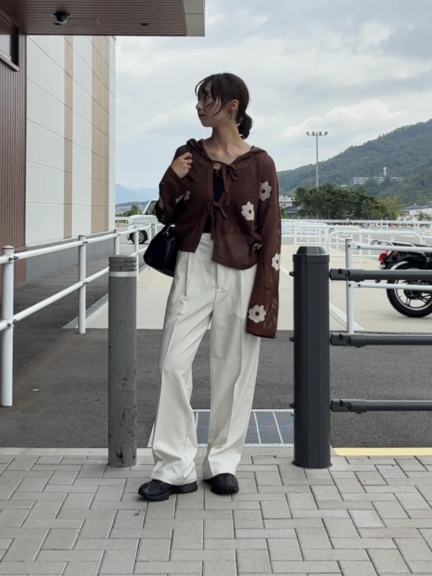 CPCM 2way 花花洞洞Ribbon Top