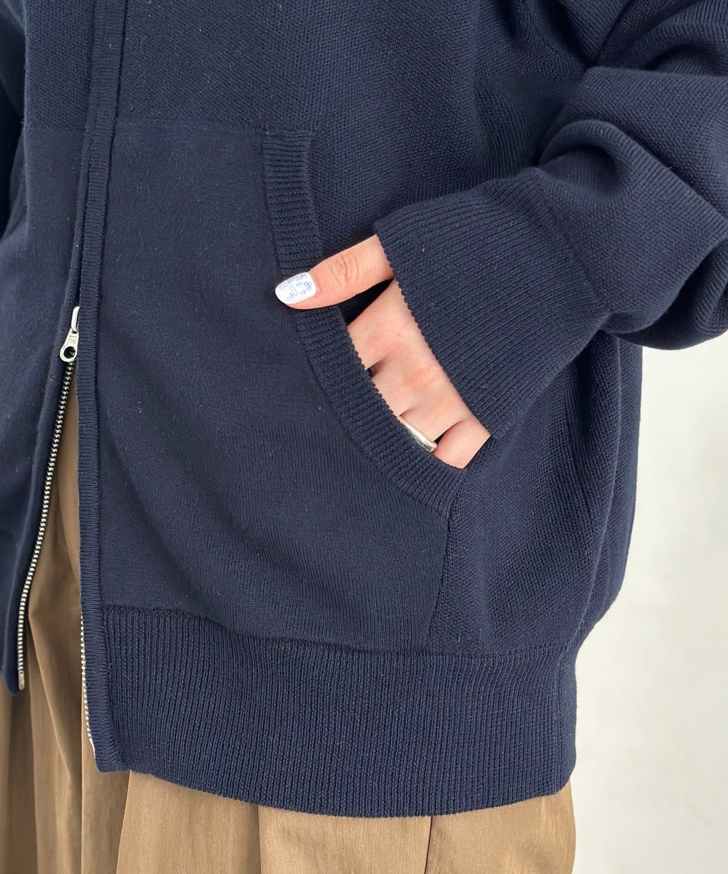 CPCM x U.S. POLO ASSN. Sweat-like knit zip hoodie
