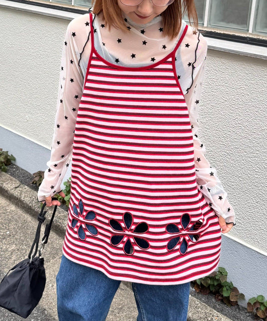 HELLO.SANFRANCISCO 鏤空花朵吊帶背心