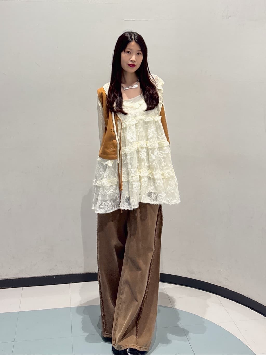 w closet 3D lace mini cami dress