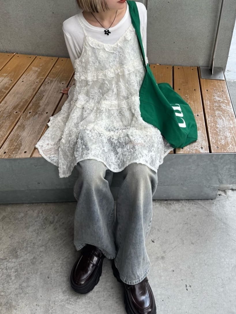 w closet 3D lace mini cami dress