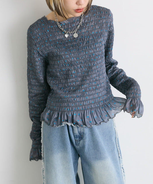 w closet Pattern shirring pullover