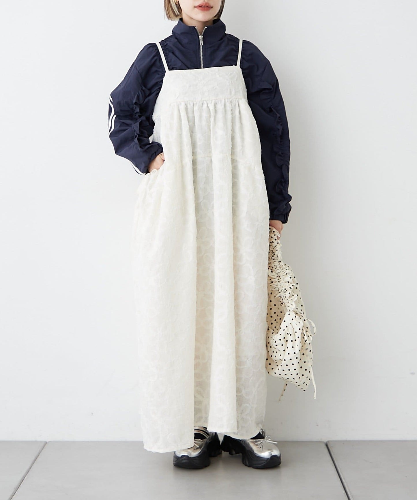 w closet 花花Lace長吊帶連身裙