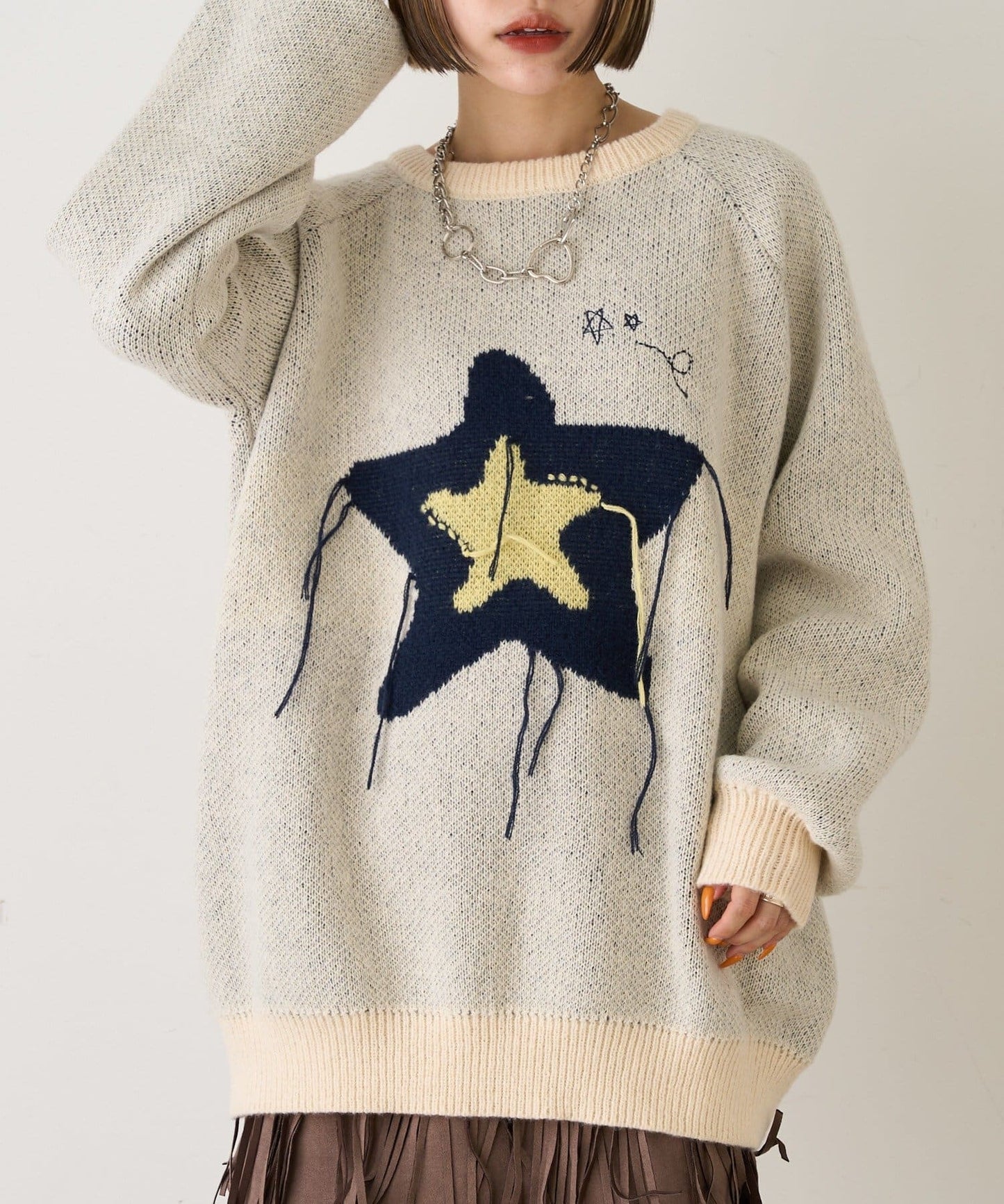 w closet Big Pattern Knit