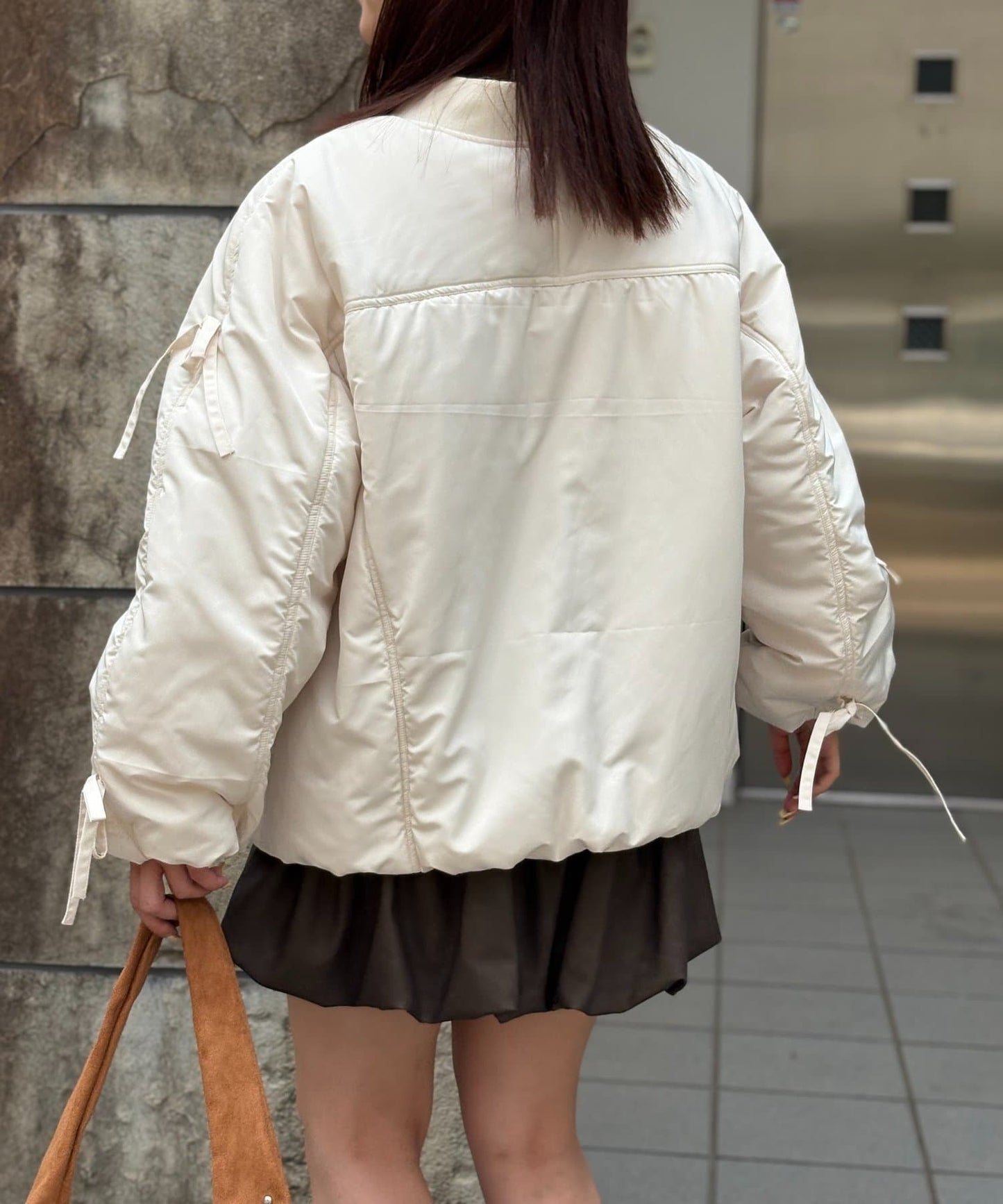 w closet Filled ribbon blouson