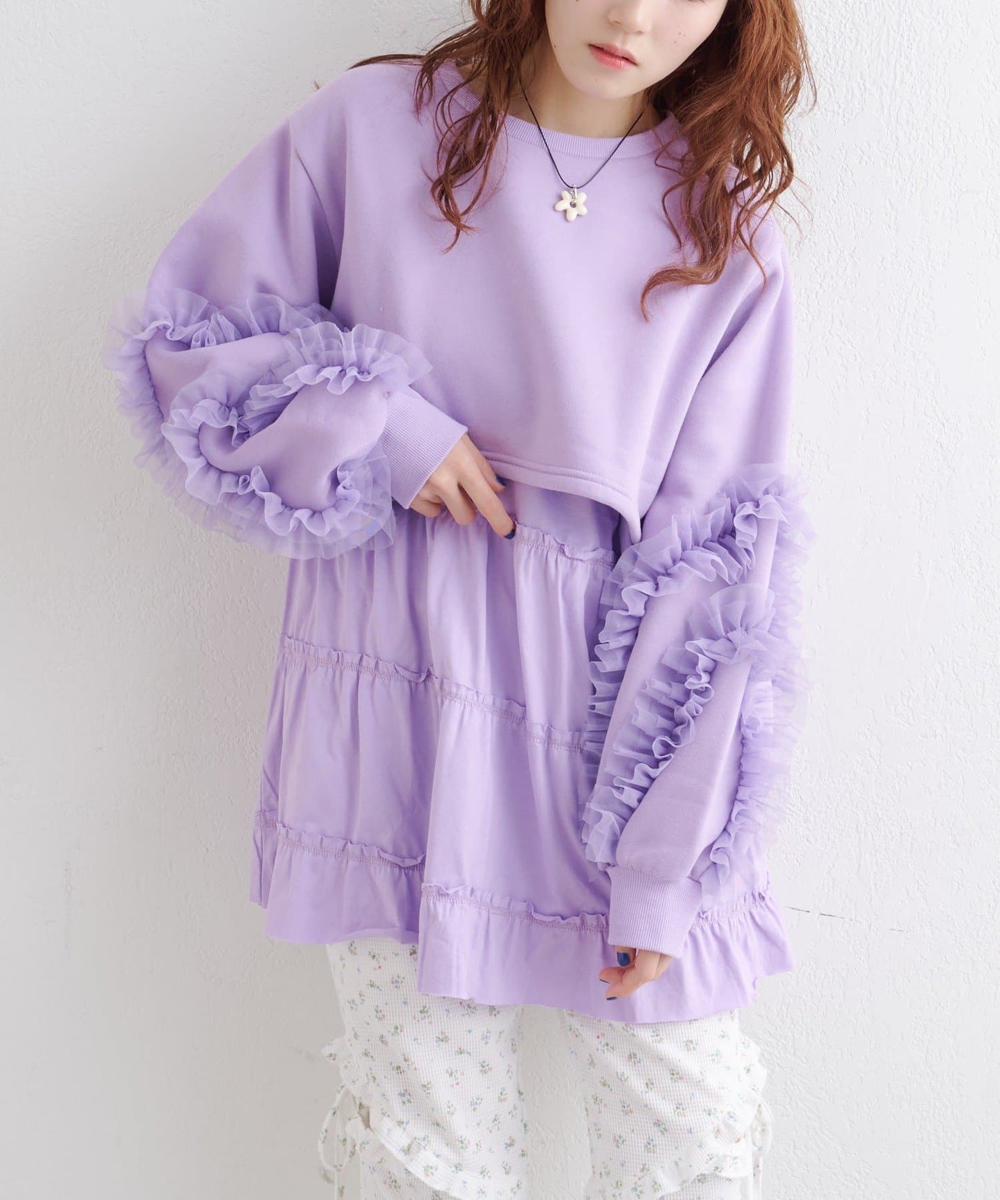 w closet 薄紗袖運動風ops