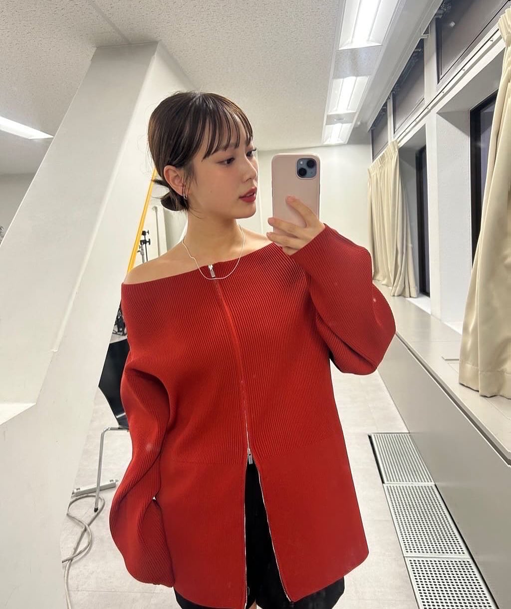 mystic Wide neck zip cardigan