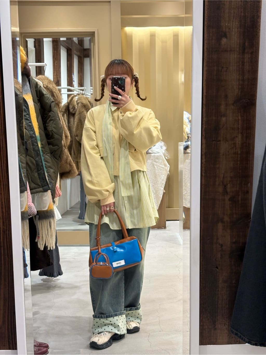 CIAOPANIC 褶皺袖條紋襯衫配TIE - Image 35