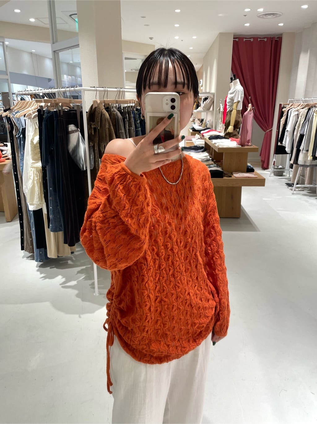 mystic 薄抽繩針織