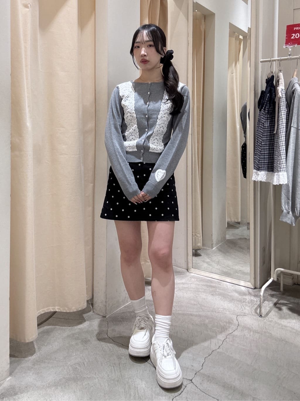 w closet 波點裙褲