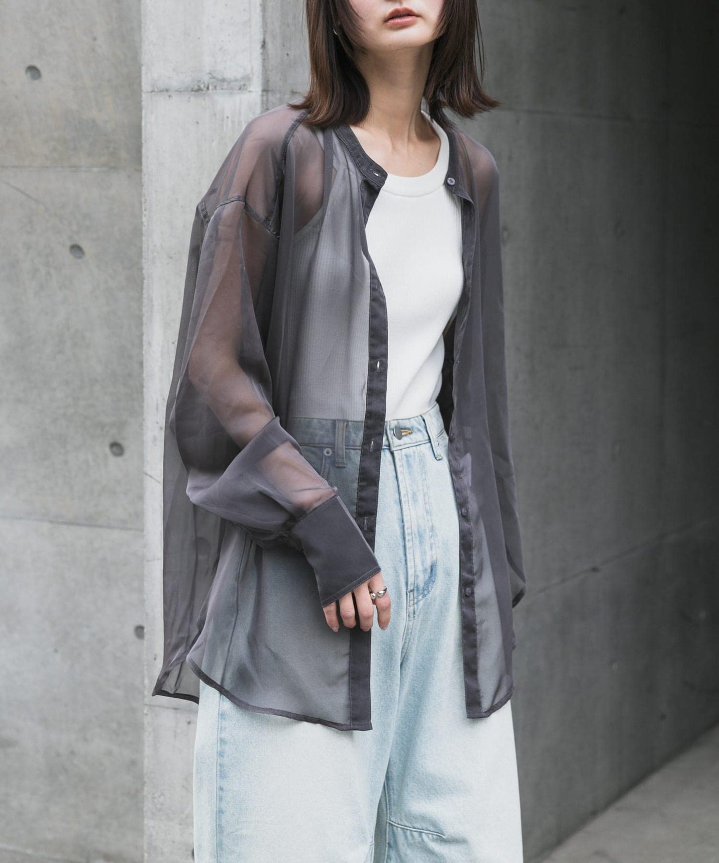 SENSE OF PLACE sheer shirt