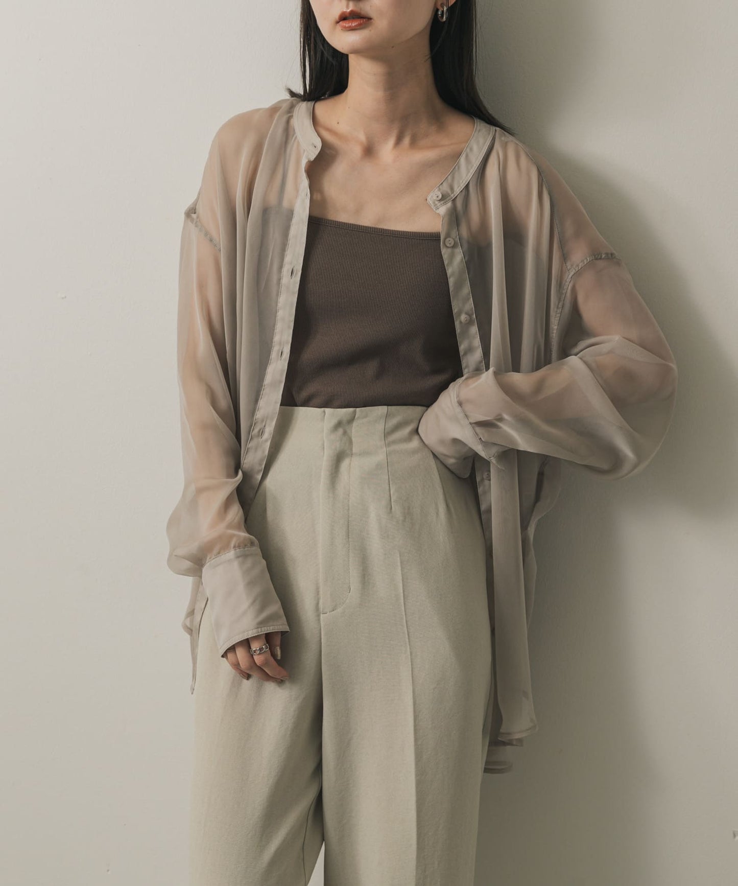 SENSE OF PLACE sheer shirt