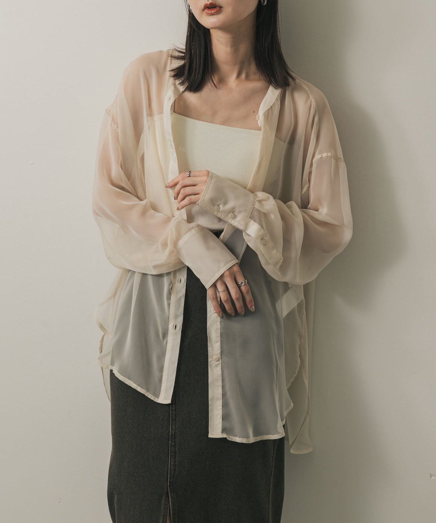 SENSE OF PLACE sheer shirt