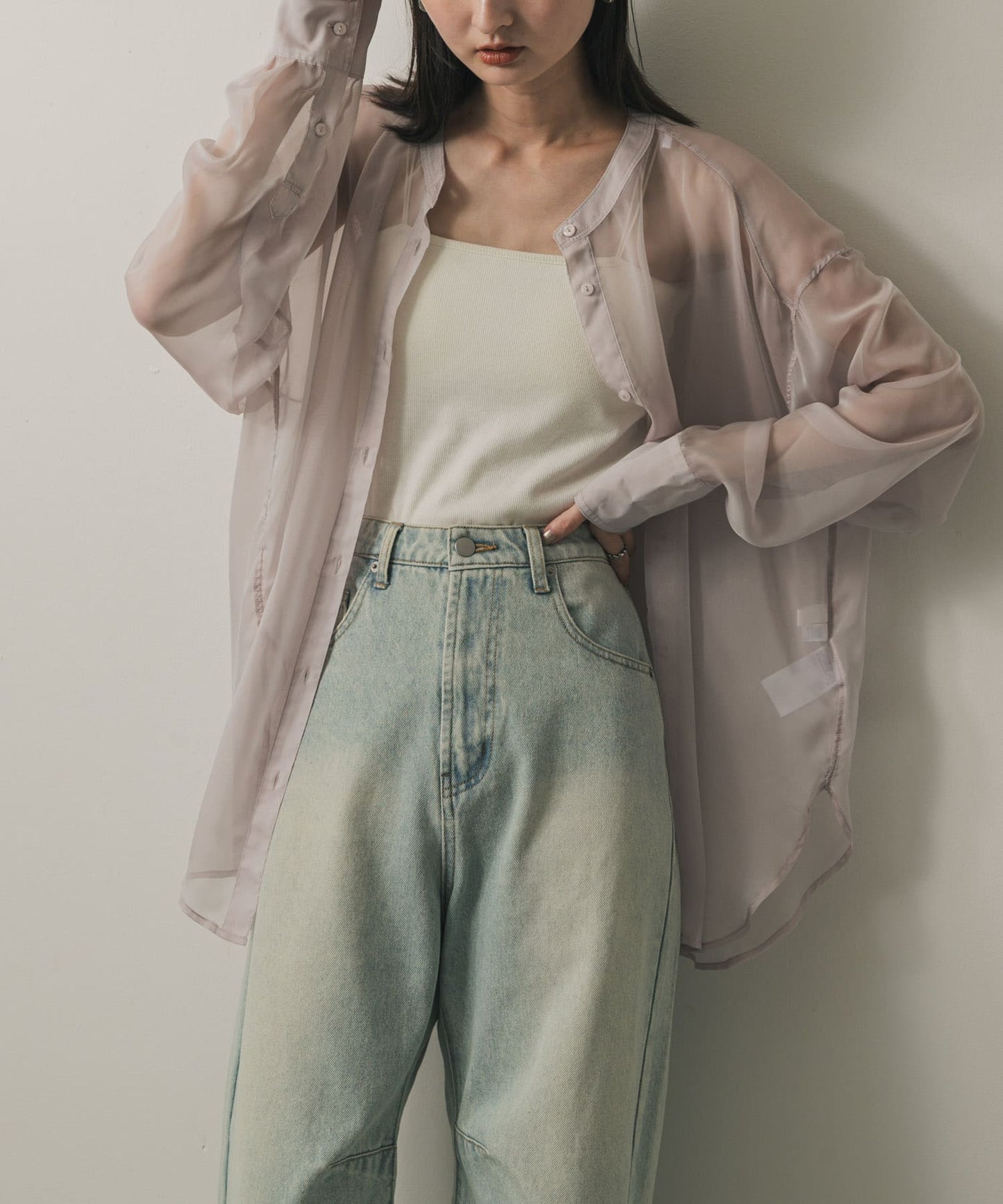 SENSE OF PLACE sheer shirt