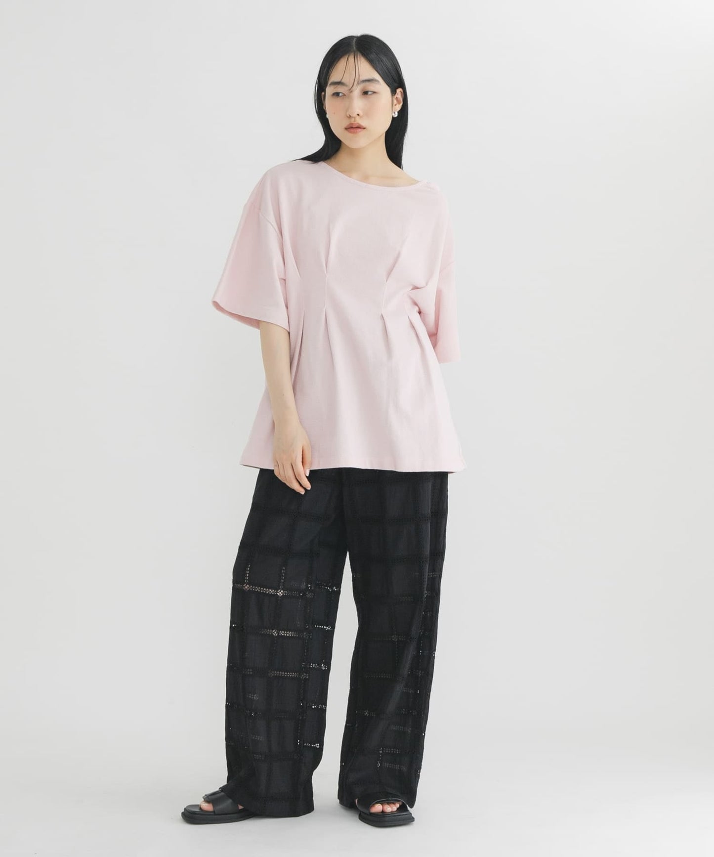 KBF 露肩修腰寬鬆Tee - Image 35
