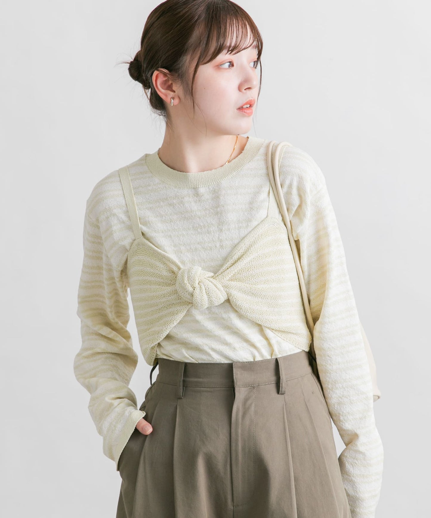 KBF border knit + bustier SET