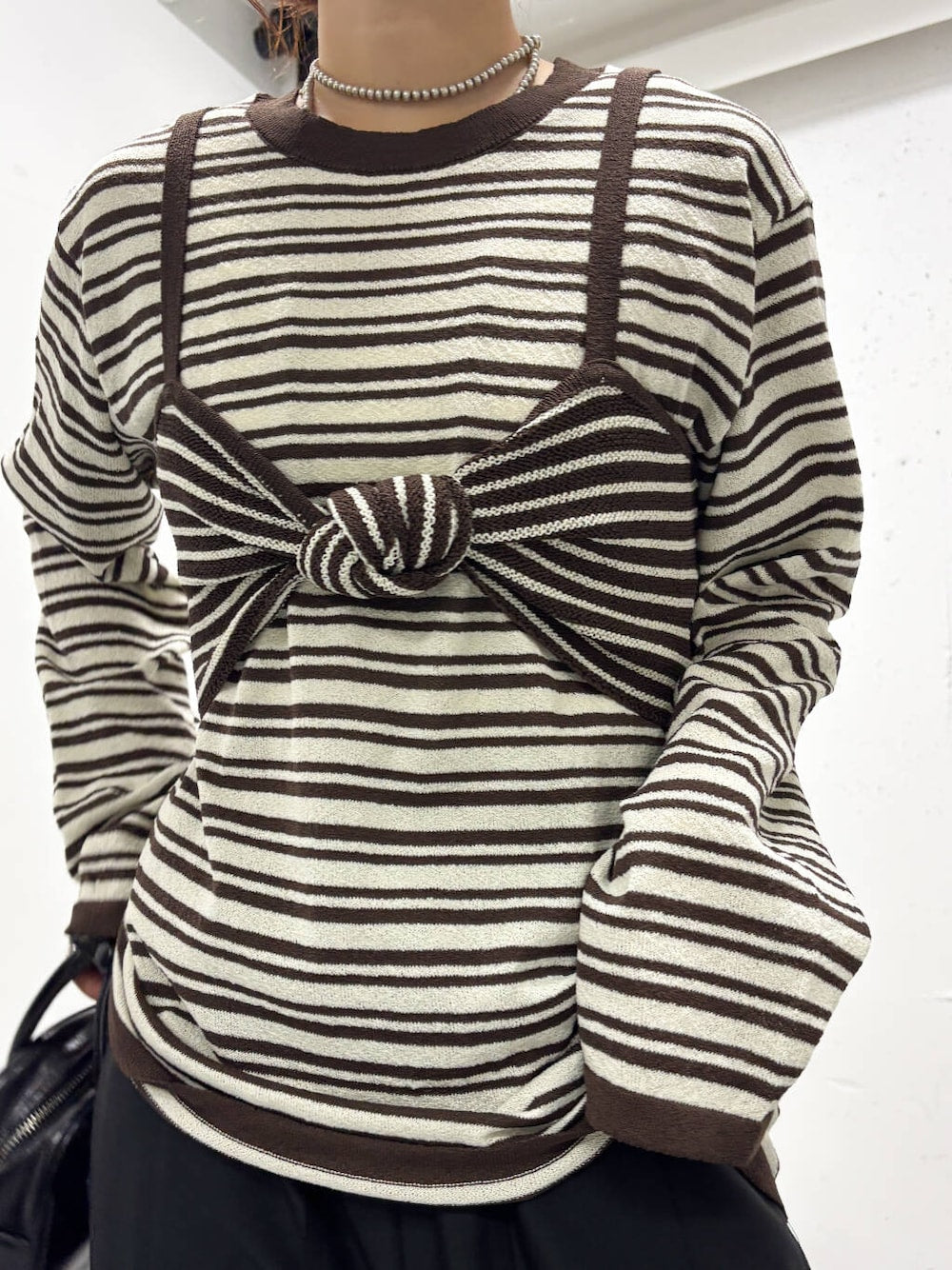 KBF border knit + bustier SET