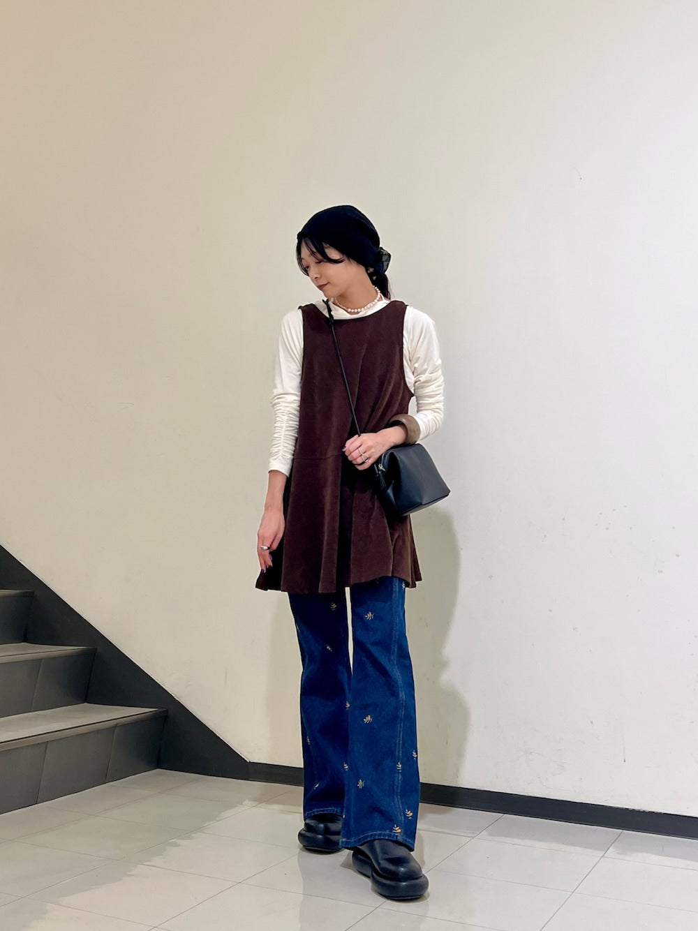 KBF 2WAY low flare mini dress