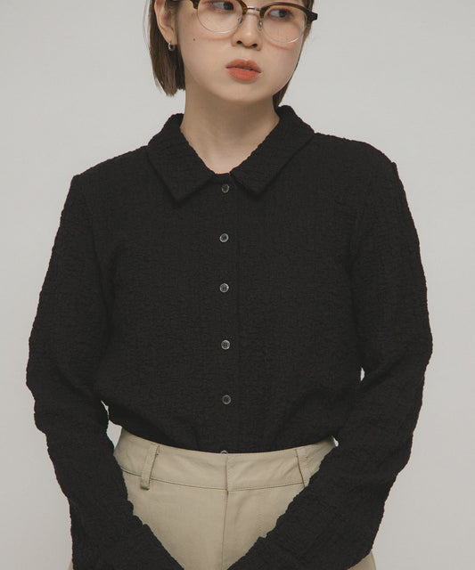 KBF 凹凸感緹花襯衫