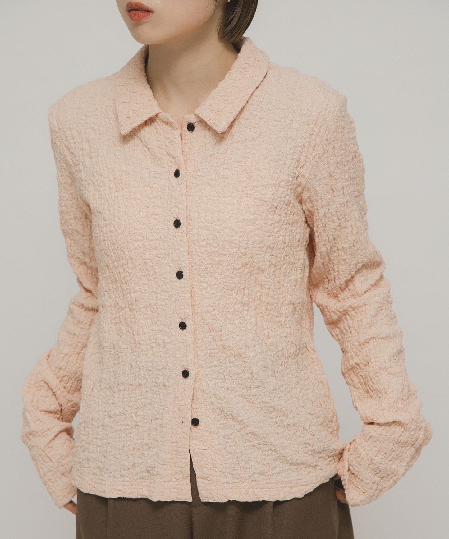 KBF 凹凸感緹花襯衫